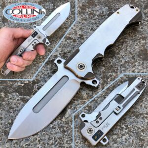 Andre De Villiers ADV - Double Flipper DF Frame Lock Knife - Grey/Bronze Titanium - cuchillo
