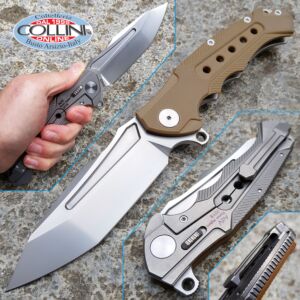 Andre De Villiers ADV - Ronin Hybrid Folding Flipper Knife - Tan G10 - cuchillo