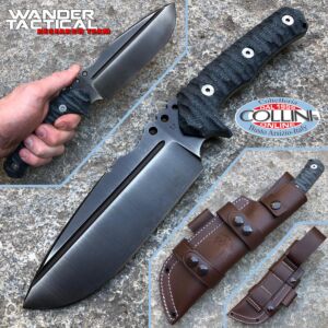 Wander Tactical - Uro - Iron Washed and Black Micarta - cuchillo personalizado