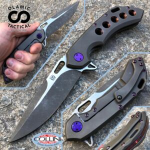 Olamic Cutlery - Wayfarer 247 - Dark Blast- 5 Holes Purple - cuchillo artesanal