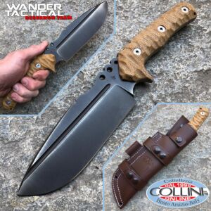Wander Tactical - Uro - Iron Washed and Brown Micarta - cuchillo personalizado