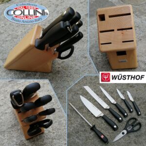 Wusthof Germany - Grand Prix - Bloque cuchillos 7 piezas - Haya - 9851-2 - Cuchillos de cocina