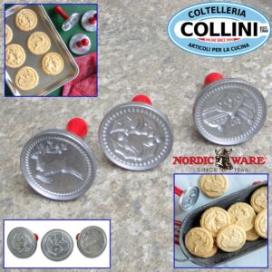 Nordic Ware - Juego de 3 moldes para galletas YULETIDE