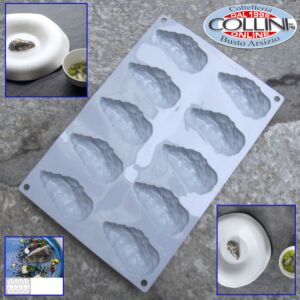 Pavoni - Molde de silicona Oyster de D. Oldani - 10 porciones