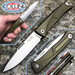 Lionsteel - THRILL - SlipJoint Aluminum Green - TLABS - cuchillo