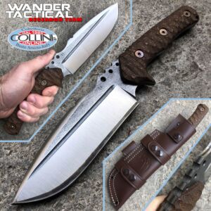Wander Tactical - Cuchillo Uro - SanMai V-Toku2 & Brown Micarta - cuchillo personalizado