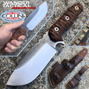 Wander Tactical - Cuchillo Lynx - SanMai V-Toku2 & Brown Micarta - cuchillo personalizado