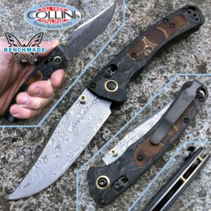 Benchmade - Mini Crooked River 15085-201 Axis Lock Knife - Gold Edition - cuchillo