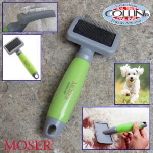 Moser - Carda Cepillo Slicker pequeño  para perros