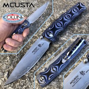 Mcusta - Cuchillo Minagi Shinra Maxima - Acero en polvo SPG2 - Micarta azul - MC-0201G - cuchillo