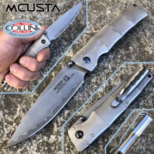 Mcusta - Cuchillo Takeri Shinra Maxima - Acero en polvo SPG2 - Damasco - MC-0202G - cuchillo