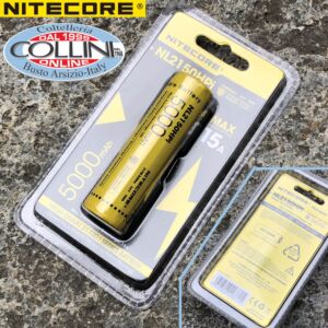 Nitecore - NL2150HPi - Batería recargable de iones de litio 21700 3.6V 5000mAh 15A para i4000R y 21700i