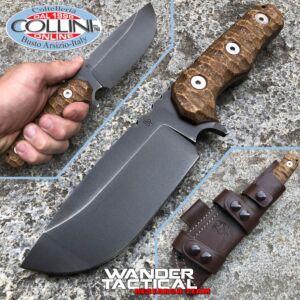 Wander Tactical - Cuchillo Lynx Iron Washed & Micarta Desert - Cuchillo personalizado