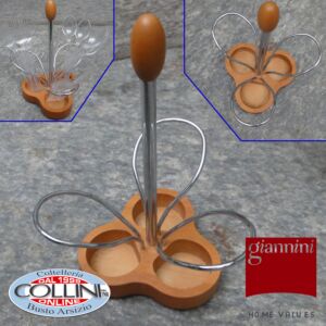 Giannini - Cubiertos de mesa en acero y madera de peral - NUVOLA PARTY