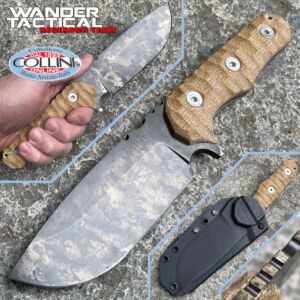 Wander Tactical - Lynx - Mármol y Micarta Marrón - cuchillo personalizado