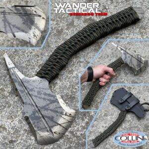 Wander Tactical - Pterodactyl Hawk - Black Blood & Green Paracord - Hacha personalizada