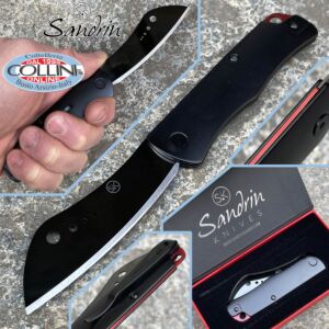 Sandrin knives - Cuchillo Lanzo SK-2 - Hoja de carburo de tungsteno - Revestimiento negro DLC - Cuchillo