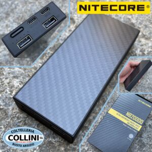 Nitecore - NB20000 - Banco de energía USB ultraligero de fibra de carbono - powerbank