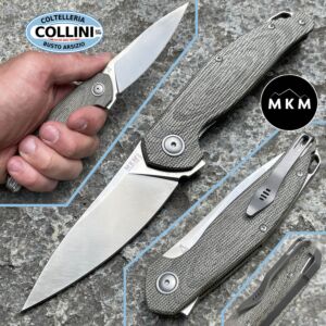 MKM - Goccia Flipper de Jens Anso - Micarta verde - MK-GC-GC - cuchillo