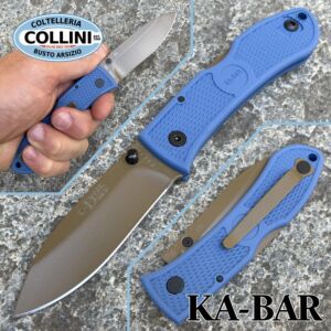 Ka-Bar - Cuchillo plegable Dozier Hunter 4062D2 - Mango Zytel Azul Coyote - cuchillo