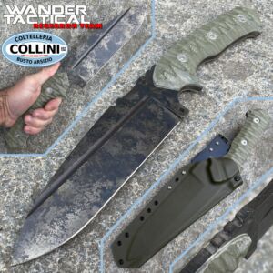 Wander Tactical - Smilodon - Marmol y Micarta Verde - cuchillo hecho a mano