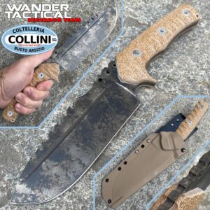 Wander Tactical - Uro Saw - Marmol y Micarta Marron - cuchillo artesanal