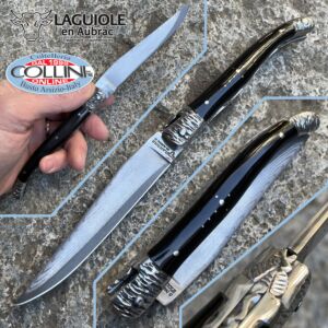 Laguiole en Aubrac - búfalos insignias cuerno con martillos y cuchillas sanmai - colección de cuchillos