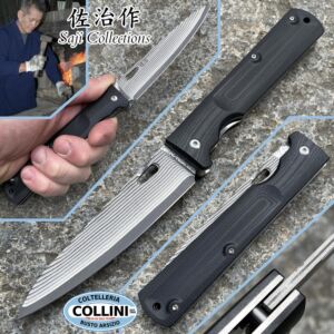 Takeshi Saji - Cuchillo plegable Petty - SPG2 Damasco y G10 - cuchillo hecho a mano