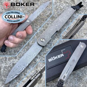 Boker Plus - LRF Damasco y titanio de Kansei Matsuno - 01BO174DAM - cuchillo plegable
