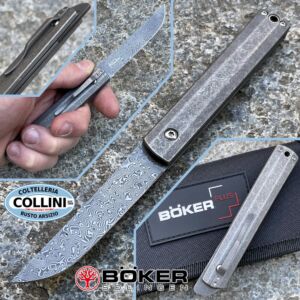 Boker Plus - Cuchillo Wasabi Higonokami en damasco y titanio de Kansei Matsuno - 01BO634DAM - cuchillo