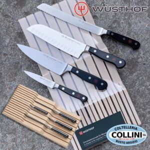 Wusthof Germany - Cajonera con 4 piezas forjadas - haya - 1060160501 - cuchillo de cocina