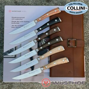 Wusthof Germany - Serie Ikon - Juego de cuchillos de carne forjados 6 piezas - 1060560601 - Cuchillos de mesa