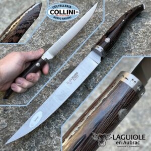 Laguiole en Aubrac - cuchillo para carne 20cm - Serie Gourmet - Wenge - cuchillo de cocina