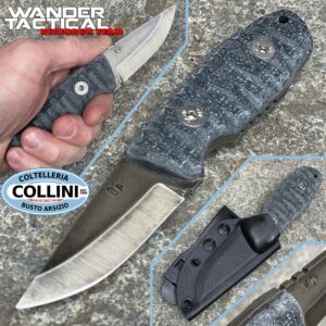 Wander Tactical - Menoceras - D2 steel - Iron Wash & Black Micarta - cuchillo personalizado