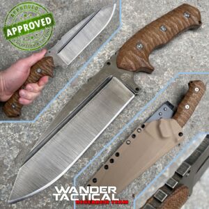 Wander Tactical - Cuchillo Smilodon Raw Finish - Brown Wood - COLECCIÓN PRIVADA - cuchillo hecho a mano