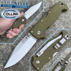 Cold Steel - Cuchillo SR1 Clip Point - S35VN - 62L OD Green G10 - cuchillo plegable