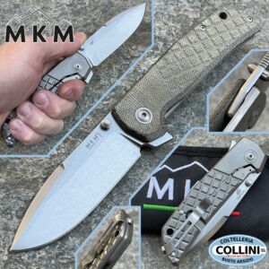 MKM - Maximo Flipper Knife Design by Bob Terzuola - Micarta Green - MK-MM-GCT - cuchillo