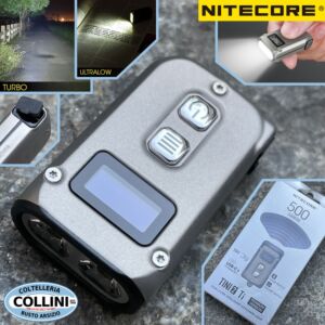 Nitecore - TINI2 Ti Titanium - Llavero recargable por USB - 500 lumenes y 89 metros - Linterna Led