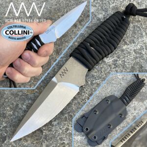 Acta Non Verba - P100 - Sleipner Stonewashed - Paracord negro - cuchillo