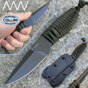 Acta Non Verba - P100 - Sleipner Black DLC - Paracord Oliva - cuchillo