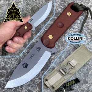 Tops - C.U.B. Compact Utility Blade knife - Tan Micarta - Cuchillo