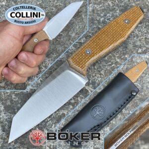 Boker - Daily Knives AK1 Reverse Tanto Mustard Micarta - 123502 - cuchillo