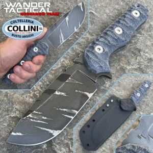 Wander Tactical - Lynx Knife - Ice Brush Black Micarta - cuchillo personalizado