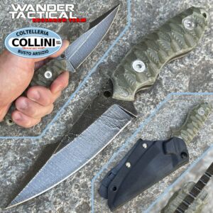 Wander Tactical - Cuchillo Barracuda - Ice Brush & Black Micarta - cuchillo personalizado