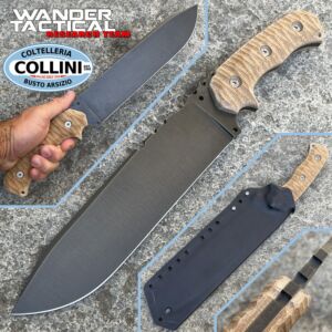 Wander Tactical - Godfather Clip knife - Raw Finish & Brown Micarta - cuchillo personalizado