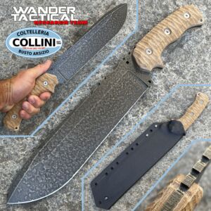Wander Tactical - Godfather knife - Superficie medieval y micarta marrón - cuchillo personalizado
