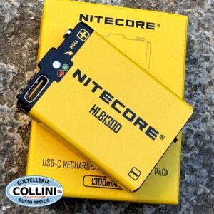 Nitecore - HLB1300 con conector USB-C - Bateria recargable de iones de litio de 3,7 V y 1300 mAh para UT27 y HA13