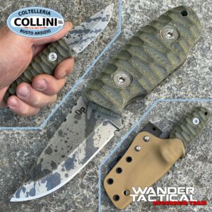 Wander Tactical - Menoceras - Black Blood & Green Micarta - cuchillo artesanal