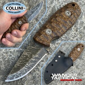 Wander Tactical - Menoceras - Stone Edge & Brown Micarta - cuchillo personalizado