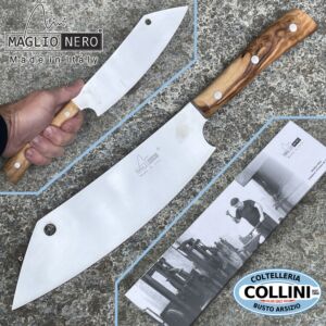 MaglioNero - Linea Isis - Cimitarra BQ Kronos 20cm - Olivo - UV5420 - cuchillo de cocina